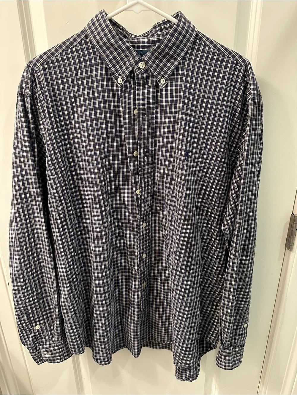 Polo by Ralph Lauren Navy & White Plaid Button-Down Shirt